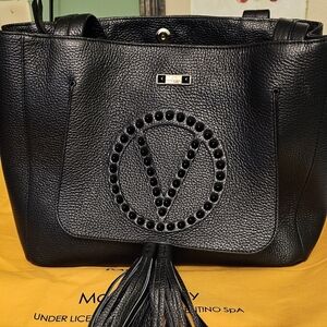 VALENTINO BY MARIO VALENTINO-Estelle Rock Leather Tote Bag